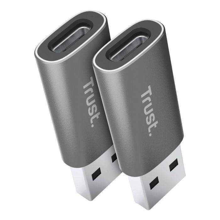 Adaptador USB Trust 25573 Gris (2 Unidades)