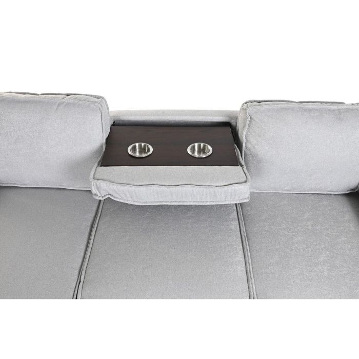Sofá Cama Home ESPRIT Gris claro Moderno 220 x 153 x 88 cm 12