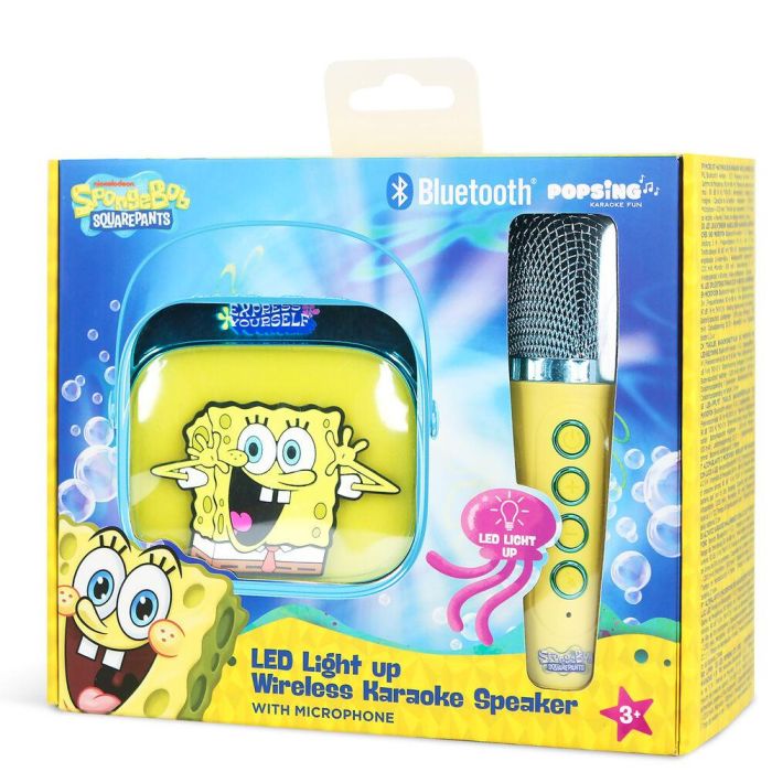 Altavoz y Micro Karaoke LED Bob Esponja 10