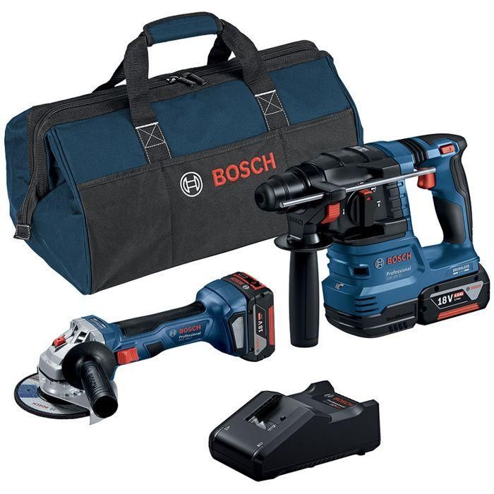 Bosch Professional 0615A50037 - Pack de taladro percutor y amoladora