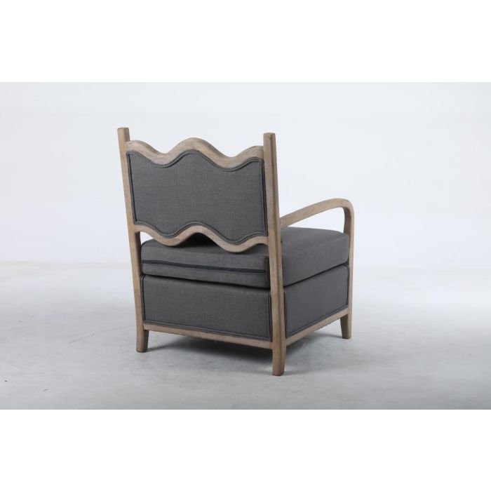 Sillón DKD Home Decor Abeto Poliéster Gris oscuro (66 x 70 x 88 cm) 4