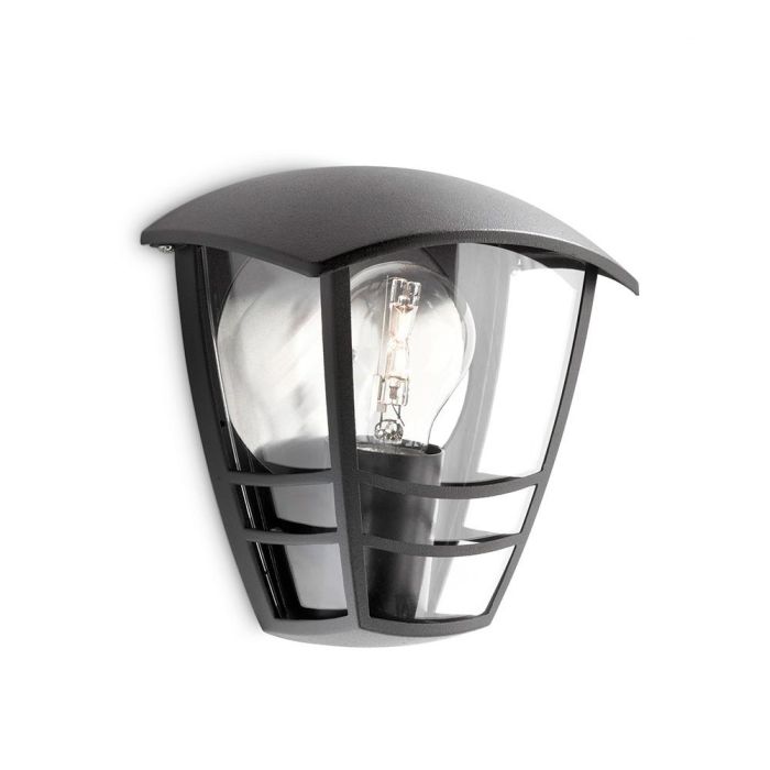Philips creek Aplique exterior E27 60W negro, tipo farola, IP44, mural 0 Philips creek Aplique exterior E27 60W negro, tipo farola, IP44, mural 0
