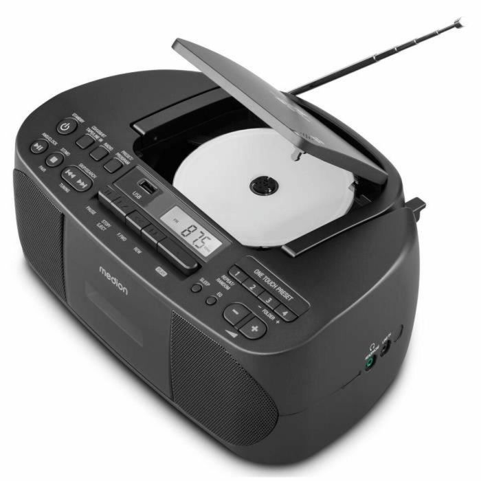 Medion MED4061275057881 Radio CD K7 FM 2x3W RMS Negra 4 Medion MED4061275057881 Radio CD K7 FM 2x3W RMS Negra 4