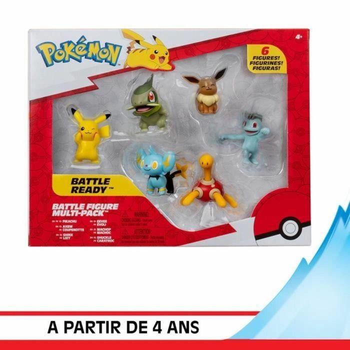 Pack 6 Figuras Pokémon - BANDAI - JW3614 - 5 cm - Batallas Pokémon 2