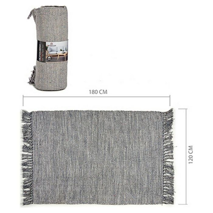 Giftdecor Alfombra de Algodón Gris 120x180 cm (6 Unidades)