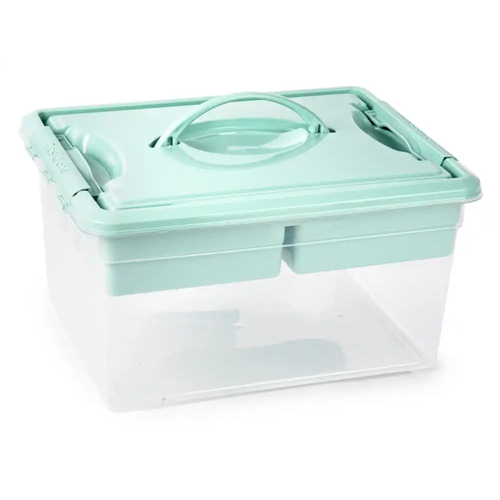 Plasticforte Caja Organizadora N 9 Plástico con Bandeja, Colores Surtidos, 27x34x18 cm 2