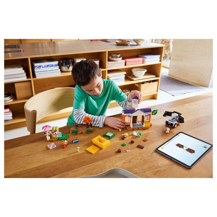 Lego Animal Crossing 77052 Kéké en la Plaza Juguete para Construir con Cafetería