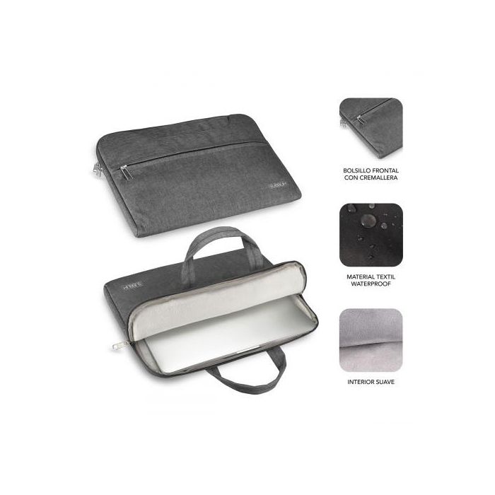 SUBBLIM Maletin Business Laptop Sleeve 13,3-14" Grey SUBBLIM Maletin Business Laptop Sleeve 13,3-14" Grey