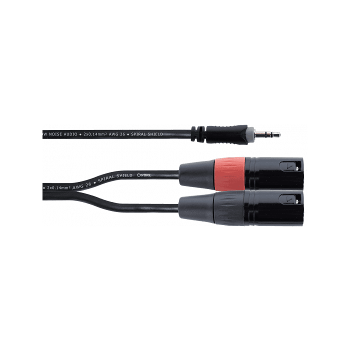 Cable Y Mini-Jack Estéreo / 2 Xlr Macho De 3 M Cable Y Mini-Jack Estéreo / 2 Xlr Macho De 3 M