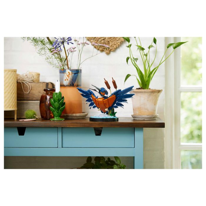 Lego 10331 Icons Kingfisher (Kungsfiskare) Fauna 2024 V29 - Set de construcción de kungsfiskare para adultos con soporte de exhibición