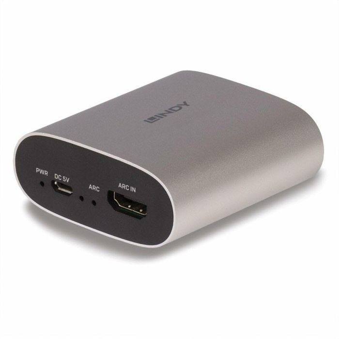 Lindy Extractor de Audio HDMI ARC 4K 30Hz, Dolby Digital 5.1 DTS:HD con Salida Analógica L/R 3.5mm para TV Monitor Soundbar Altavoces 3