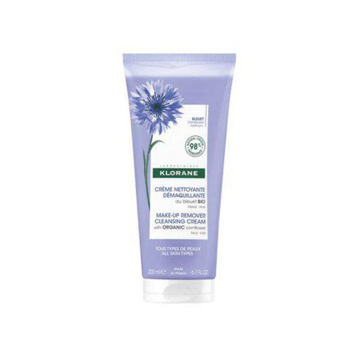 Klorane Crema Limpiadora Desmaquillante AL ACIANO BIO 200 ml - 98% Ingredientes Naturales