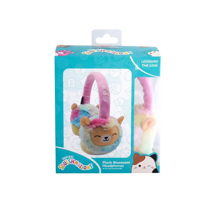 Wondee Auriculares Bluetooth de Peluche Squishmallows Leonard para Niños Suaves y Ajustables 3