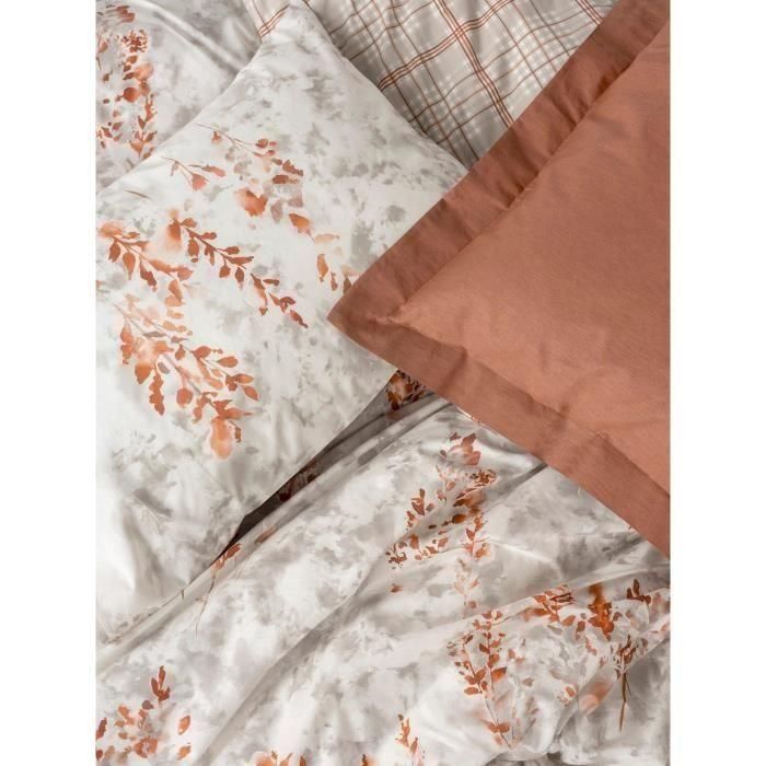 Juego de cama - 1 funda nórdica 220x240 cm + 2 fundas de almohada 60x60 cm - 100% algodón - Canela 1 Juego de cama - 1 funda nórdica 220x240 cm + 2 fundas de almohada 60x60 cm - 100% algodón - Canela 1