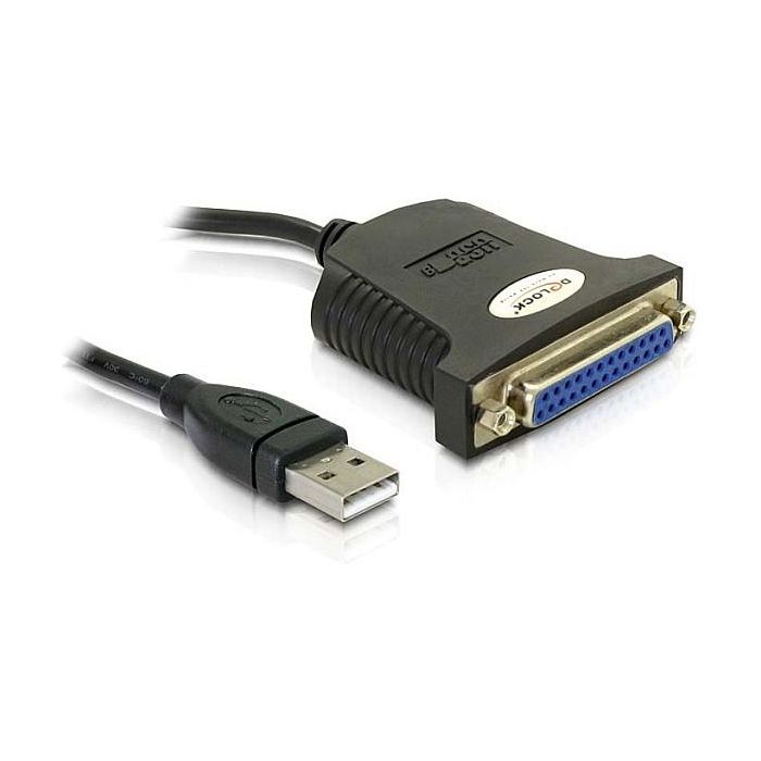 DELOCK Adaptador Paralelo USB 1.1, USB A a DB25, Cable 0.8 m 0 DELOCK Adaptador Paralelo USB 1.1, USB A a DB25, Cable 0.8 m 0