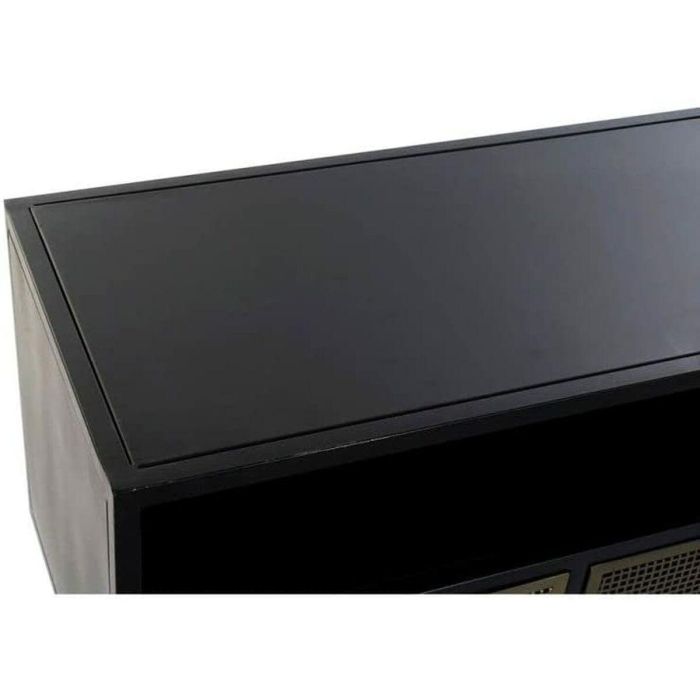 Mueble de TV DKD Home Decor Negro Metal Dorado (125 x 41 x 62 cm) 2 Mueble de TV DKD Home Decor Negro Metal Dorado (125 x 41 x 62 cm) 2