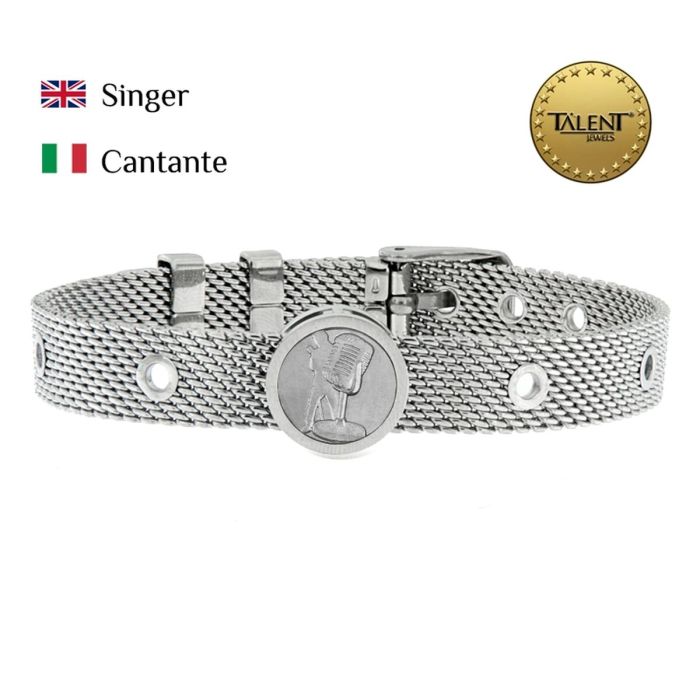Pulsera Unisex Singer Talent Jewels TJA-4-02-03-1-235 Plateado 1 Pulsera Unisex Singer Talent Jewels TJA-4-02-03-1-235 Plateado 1