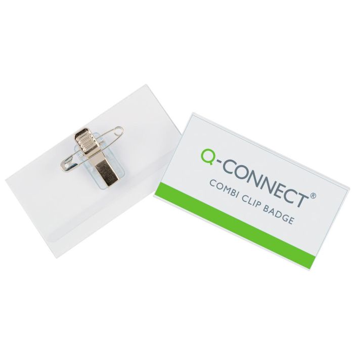 Identificador Q-Connect Con Pinza E Imperdible Kf17457 40x75 mm 25 unidades 1