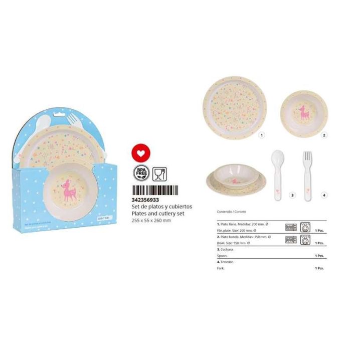 Set de Menaje Infantil Safta Forest Poliuretano (4 Piezas) 6 Set de Menaje Infantil Safta Forest Poliuretano (4 Piezas) 6