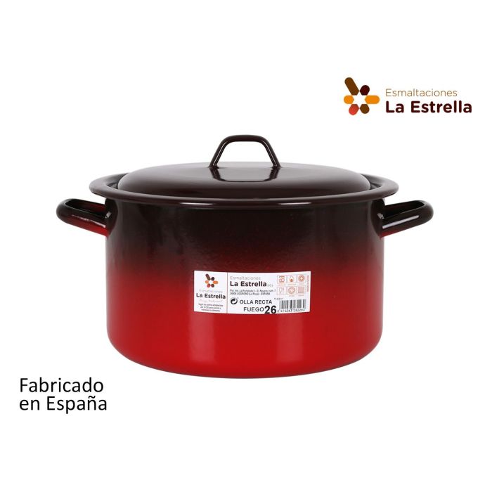 Olla Recta con Tapa Fuego 26 cm - 7.7L La Estrella (4 Unidades) Olla Recta con Tapa Fuego 26 cm - 7.7L La Estrella (4 Unidades)