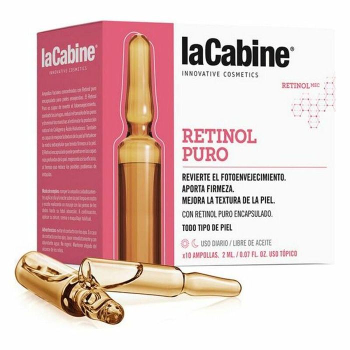 La Cabine Ampollas Retinol Puro Antiarrugas Antiedad 10 x 2 ml