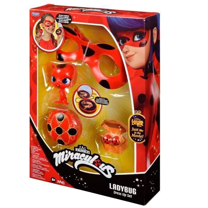 Disfraz de Ladybug - Máscara de espejo Yoyo Pendientes de Kwami Tikki - BANDAI - Miraculous Ladybug - Set de transformación Disfraz de Ladybug - Máscara de espejo Yoyo Pendientes de Kwami Tikki - BANDAI - Miraculous Ladybug - Set de transformación