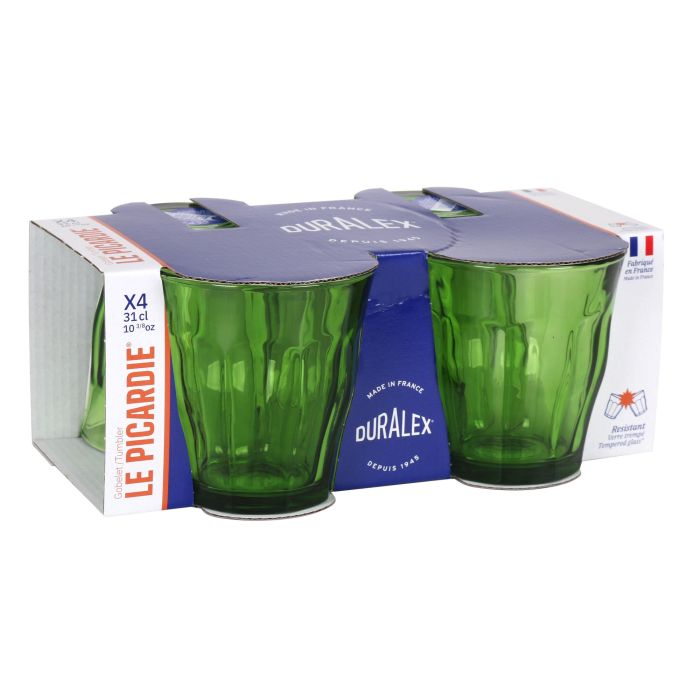 Duralex Set 4 Vasos Picardie Verdes 31 cl - 8.8x9.4 cm (12 Cajas) 5