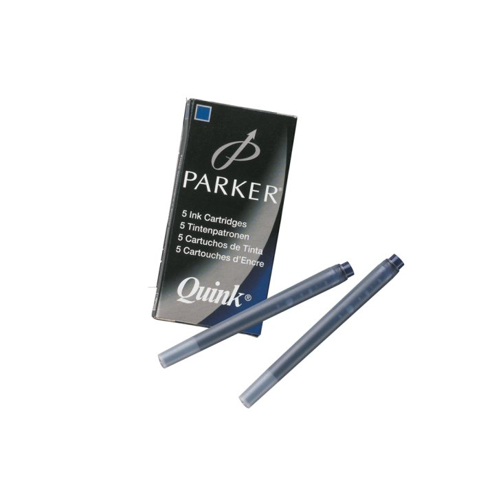 Parker Recambio Pluma Quink Ink Cartucho Pack 5 Ud Azul 1