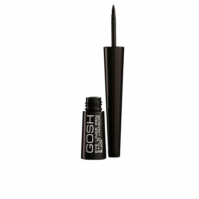Gosh EYE LINER pen liquid #black, Lápiz de ojos líquido de larga duración