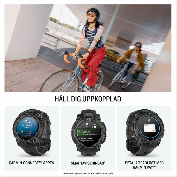Garmin Instinct 3 Smartwatch AMOLED 1.2" Pantalla Táctil GPS Multibanda SatIQ 45 mm Resistente Monitor de Salud y Linterna Negro 17 Garmin Instinct 3 Smartwatch AMOLED 1.2" Pantalla Táctil GPS Multibanda SatIQ 45 mm Resistente Monitor de Salud y Linterna Negro 17