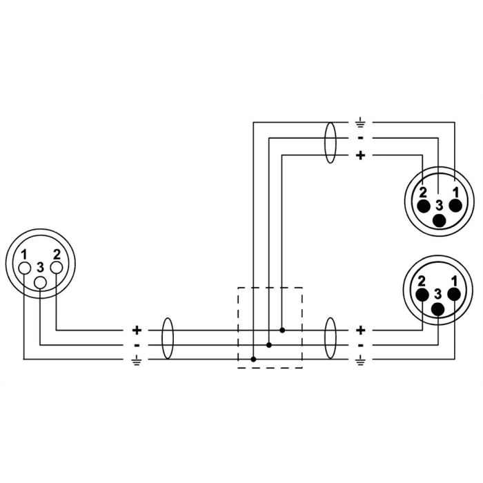 Cable Y Xlr Hembra/2 Xlr Macho 30 Cm 1