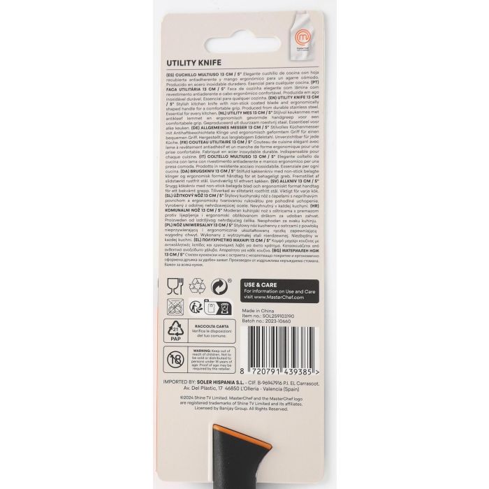Cuchillo Multiuso Masterchef 13 cm (24 Unidades) 5 Cuchillo Multiuso Masterchef 13 cm (24 Unidades) 5