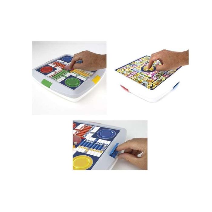 Juego parchis y oca automático 4 jugadores 27x27x4 cm 4 Juego parchis y oca automático 4 jugadores 27x27x4 cm 4