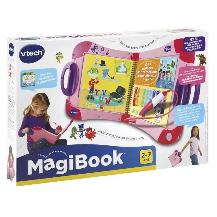 VTECH Magibook Paquete de inicio rosa - Idioma francés - Sistema interactivo con lápiz óptico para primeros descubrimientos y preparación escolar 4 VTECH Magibook Paquete de inicio rosa - Idioma francés - Sistema interactivo con lápiz óptico para primeros descubrimientos y preparación escolar 4