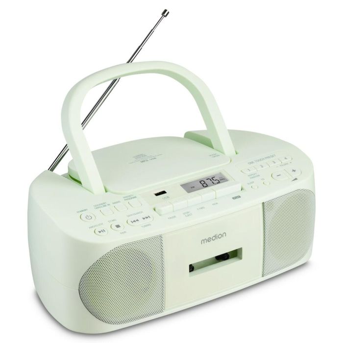 Medion AAAQL64902 Radio CD K7 FM 2x3W RMS, Verde 10
