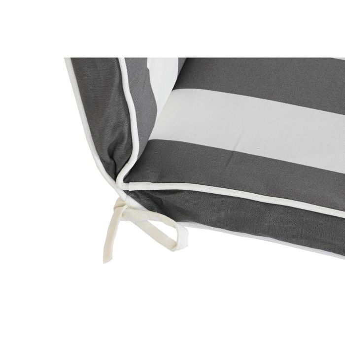 Cojín para sillas DKD Home Decor Gris Blanco (42 x 4 x 115 cm) 4 Cojín para sillas DKD Home Decor Gris Blanco (42 x 4 x 115 cm) 4