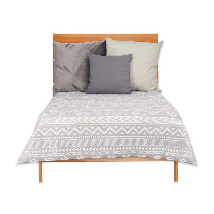 Colcha Reversible Giftdecor 240x260 cm - Blanco/Gris, 100% Poliéster (6 Unidades) 1 Colcha Reversible Giftdecor 240x260 cm - Blanco/Gris, 100% Poliéster (6 Unidades) 1