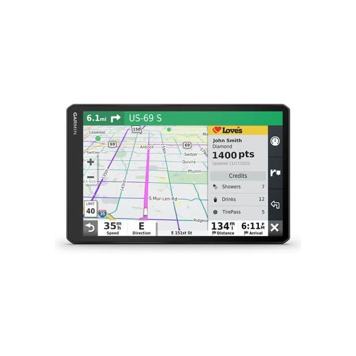 Garmin DEZL LGV1010 GPS para Camión, 10.1" Pantalla Táctil, Mapas Toda Europa 3D, Comandos Voz, Wi-Fi 4