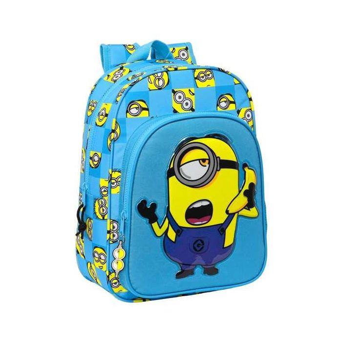 Mochila Escolar Minions Minionstatic Azul 26 x 34 x 11 cm 0 Mochila Escolar Minions Minionstatic Azul 26 x 34 x 11 cm 0