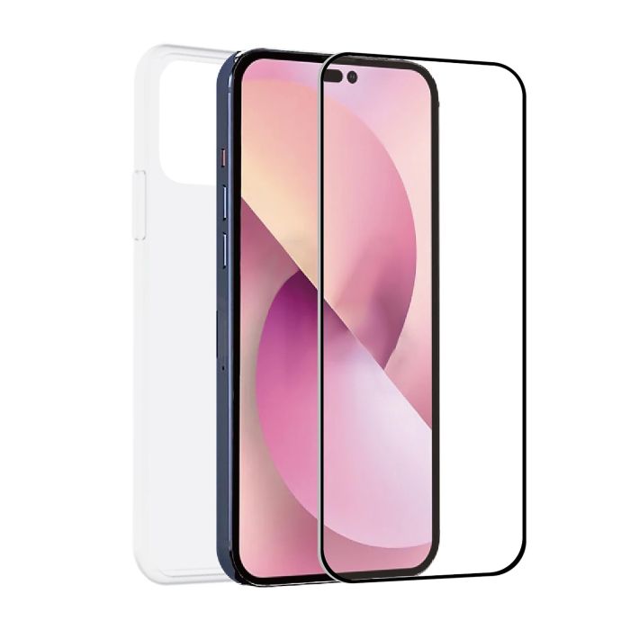 Muvit Funda y Protector de Pantalla Eco para iPhone 14 Pro - 100% Reciclable, Vidrio Templado 9H 1 Muvit Funda y Protector de Pantalla Eco para iPhone 14 Pro - 100% Reciclable, Vidrio Templado 9H 1