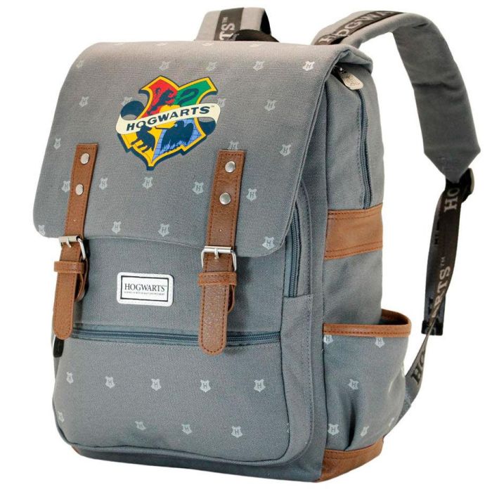Harry Potter Mochila Oxford Greyly Inspiración Retro Gris, 16L, Algodón, Divisor Acolchado 3