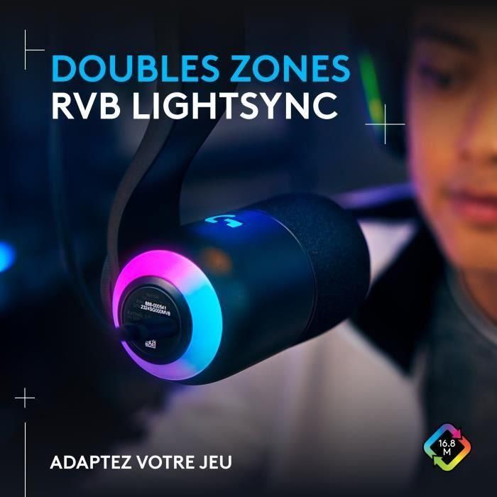 Logitech 988000569 Micrófono para Juegos Yeti GX Streaming RGB Dinámico LIGHTSYNC para PC/MAC - Negro 2