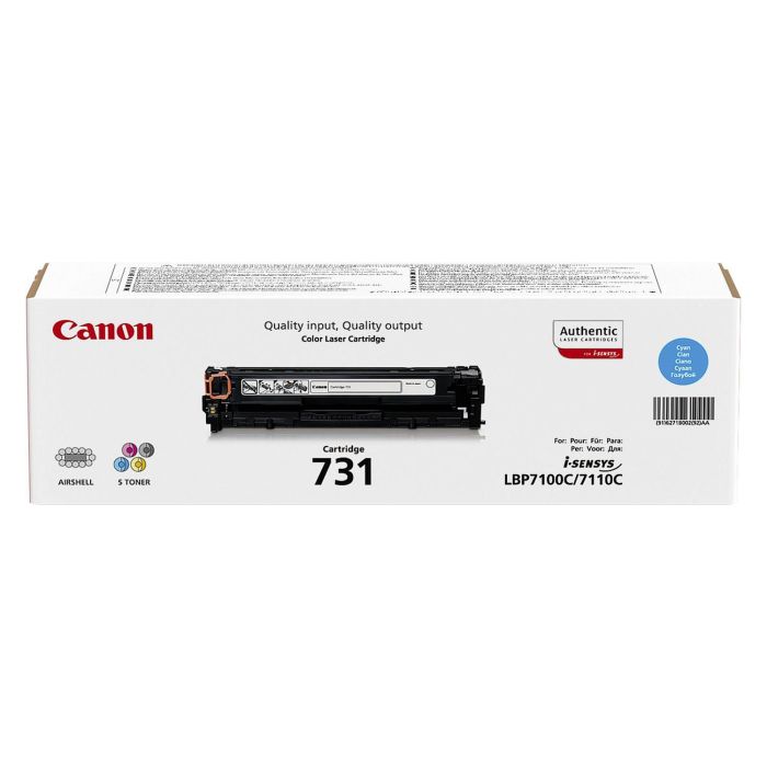 Canon Tóner 731 Cian Compatible con LBP7100cn, LBP7100cw, MF623cn, MF628cw, MF8230cn, MF8280cw - 1500 Páginas 1
