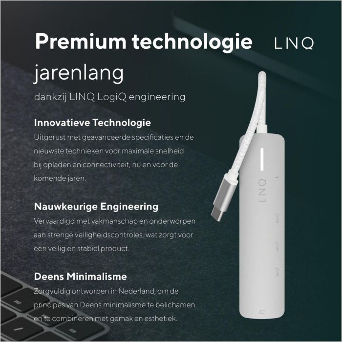 Hub USB Linq Byelements LQ49051 Blanco Gris 9