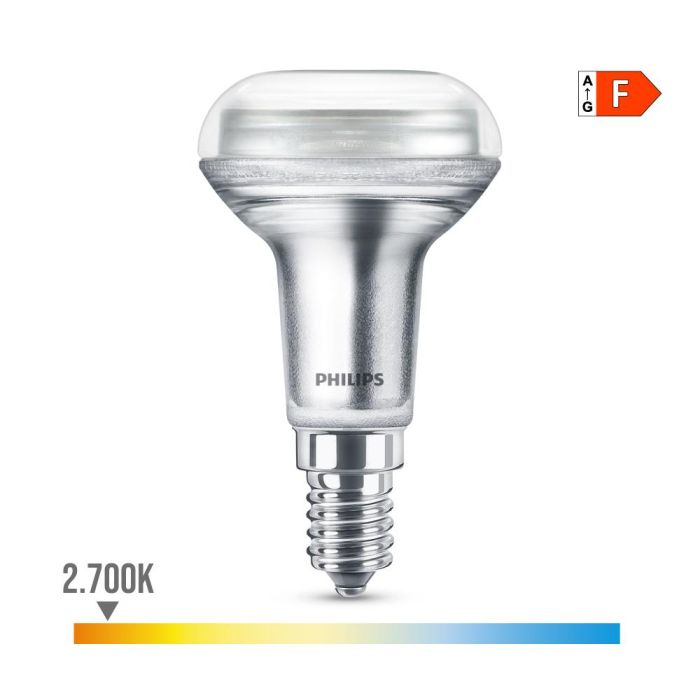 Bombilla reflectora led cla 36d 1,4w r39, 105im e14 2700k. philips