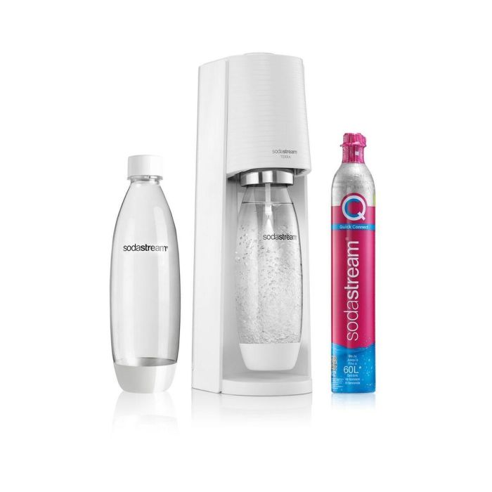Sodastream Máquina TERRA Blanca con Botella 1L Compatible con Lavavajillas 8