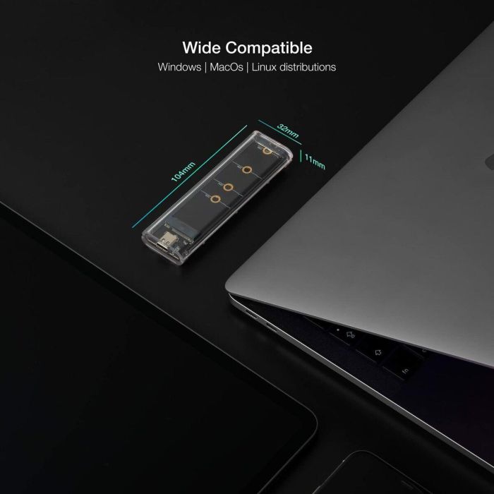 TooQ TQE-2200 Caja Externa para SSD M.2 NVMe/NGFF USB 3.2 Gen 2 (10Gbps) Tipo C Transparente con RGB y soporte hasta 2TB 3 TooQ TQE-2200 Caja Externa para SSD M.2 NVMe/NGFF USB 3.2 Gen 2 (10Gbps) Tipo C Transparente con RGB y soporte hasta 2TB 3