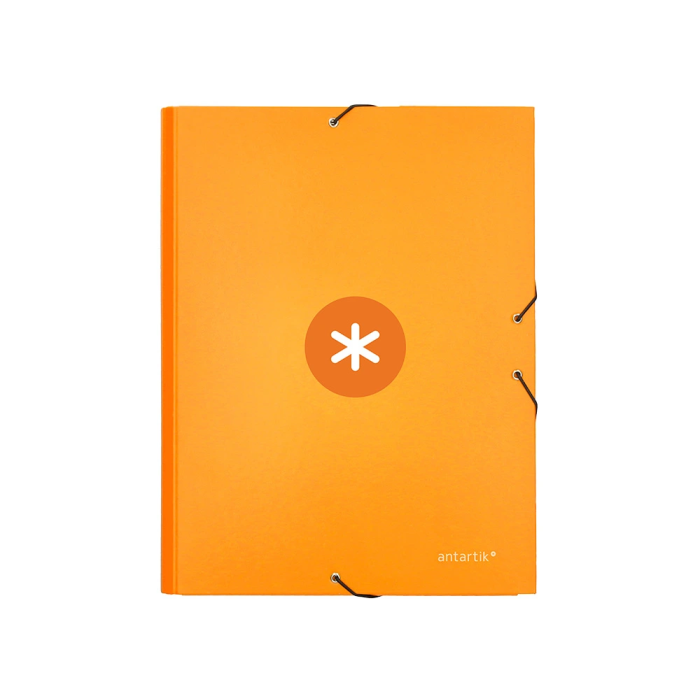 Antartik Carpeta con Gomas Tres Solapas Cartón Forrado A4 Color Mostaza 215x315 mm 1