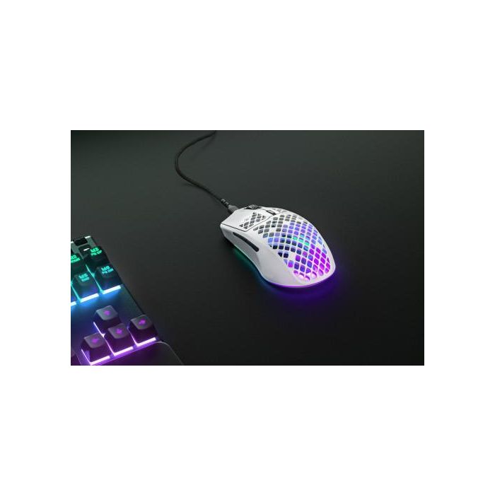 SteelSeries Aerox 3 Ratón Gaming USB Tipo C 8500 DPI Óptico 6 Botones Blanco - 62603 4 SteelSeries Aerox 3 Ratón Gaming USB Tipo C 8500 DPI Óptico 6 Botones Blanco - 62603 4