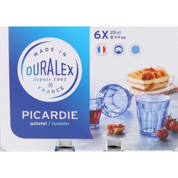 Duralex Set 6 Vasos Picardie Marine de 25 cl (12 Cajas) 3
